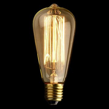 Gloeilamp Edison Ø64mm E27 40W, Nieuw