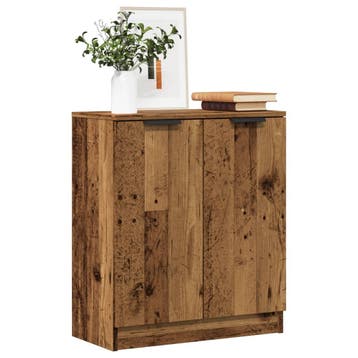 vidaXL Dressoir 60x30x70 cm bewerkt hout oud houtkleurig, Huis en Inrichting, Kasten | Dressoirs, Verzenden, Nieuw, 50 tot 100 cm