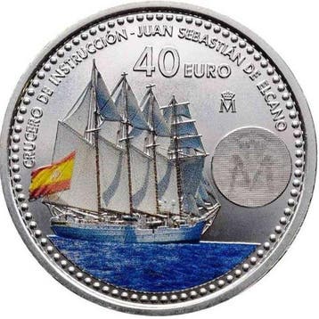 Spanje. 40 Euro 2025 Elcano (Zonder minimumprijs)