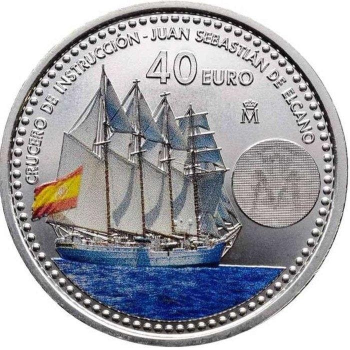 Spanje. 40 Euro 2025 Elcano (Zonder minimumprijs), Postzegels en Munten, Munten | Europa | Niet-Euromunten