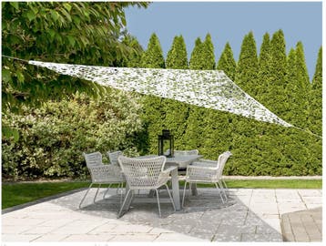 Schaduwdoek wit 3.6x3.6m (Parasol toebehoren, Parasols), Tuin en Terras, Parasols, Verzenden, Nieuw, Zweefparasol