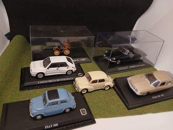 IXO 1:43 - Modelauto (6) - Fiat 500 Renault 4cv, Citroen SM,, Nieuw