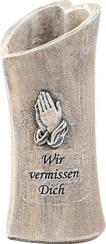 Grafvaas We missen je Wir vermissen dich Polystone, Ophalen of Verzenden, Nieuw