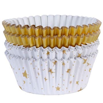 PME Cupcake Vormpjes Gouden Sterren Ø52mm 60st., Verzenden, Nieuw