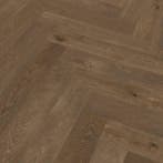 FLOER Hybride Hout Visgraat 5019 Warmbruin Eiken Parketvloer, Ophalen of Verzenden, Nieuw, Bruin, Parket