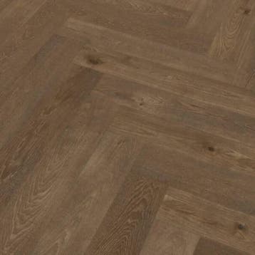 FLOER Hybride Hout Visgraat 5019 Warmbruin Eiken Parketvloer, Ophalen of Verzenden, Nieuw, Bruin, Parket