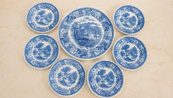 Villeroy & Boch - 6 Assiettes et 1 Grand Plat -, Antiek en Kunst