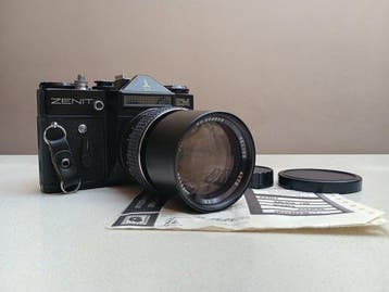 KMZ Krasnogorsk Zenit EM Olympia 1980 (zwart) + Helios, Nieuw