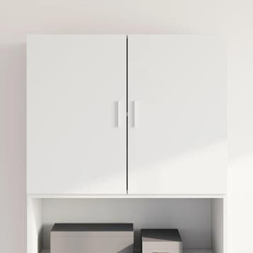 vidaXL Wandkast 80x42,5x64 cm bewerkt hout wit, Verzenden, Nieuw, 50 tot 100 cm, Minder dan 100 cm