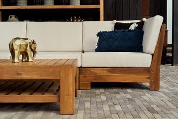 Zonkey Fresco Luxe Houten Loungeset - Geniet in eigen tuin!, Tuin en Terras, Tuinsets en Loungesets, 5 zitplaatsen, Bijzettafel