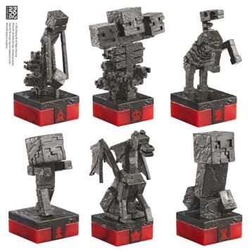 Minecraft Chess Set Overworld Heroes vs. Hostile Mobs, Verzamelen, Ophalen of Verzenden, Nieuw