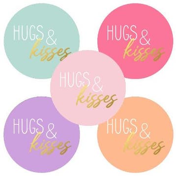 10x Sticker Hugs & kisses (Stickers), Ophalen of Verzenden, Nieuw, Meerdere stickers
