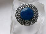 Zilver, Blauwe Agaat - Broche - Art Nouveau