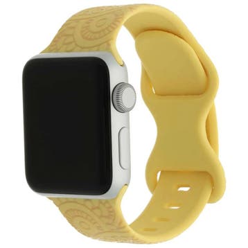 Apple Watch bandje Ibiza - siliconen - geel - geel / 44 ·, Verzenden, Nieuw
