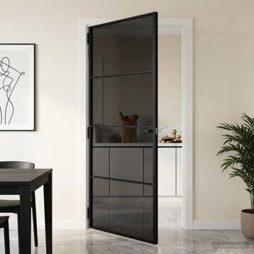 vidaXL Binnendeur 93 x 201,5 cm Gelaagd Glas en Aluminium, Doe-het-zelf en Verbouw, Verzenden, Nieuw