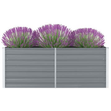 vidaXL Plantenbak verhoogd 160x80x45 cm gegalvaniseerd staal, 100 cm of meer, Verzenden, Nieuw, Metaal