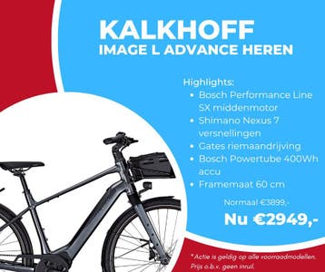 Kalkhoff IMAGE L ADVANCE Heren - Van 3899,- voor 2949,-, Fietsen en Brommers, Elektrische fietsen, 59 cm of meer, Ophalen of Verzenden