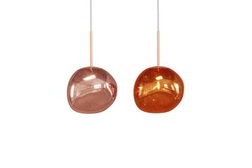Hanglamp LIQUID DIAMOND 20 cm glas koper - 46015, Ophalen of Verzenden, Nieuw