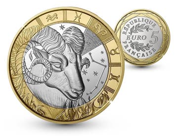Astrologie collectie - 5 euro Ram 2026 - Frankrijk, Verzenden