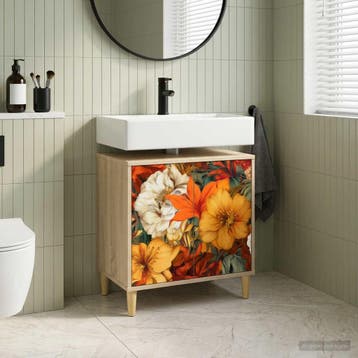 vidaXL Badkamerkast GENNEP Sonoma 60 x 40 x 60 cm Bewerkt, Verzenden, Nieuw