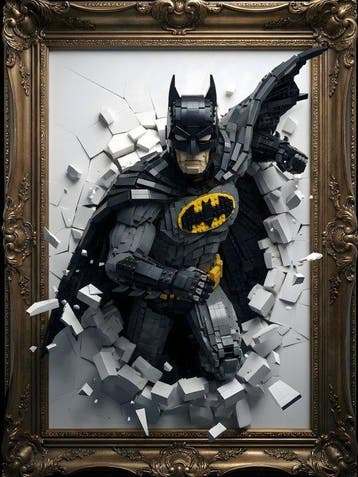 AT9 - Batman : LEvasione Dal Quadro - Canvas 80x60cm -, Nieuw