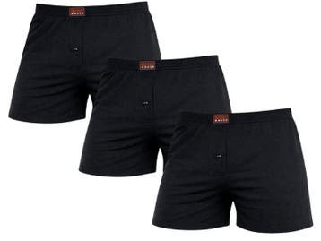 3-Pack Katoenen heren boxershorts - Losse pasvorm - Zwart, Kleding | Heren, Verzenden