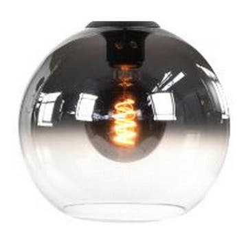 Highlight | Glazen lampenkap 25cm | Semi smoked glas, Huis en Inrichting, Lampen | Lampenkappen, Ophalen of Verzenden, Nieuw, Zwart