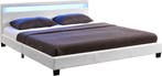 2dekans | Juskys Gestoffeerd bed Paris - 140 x 200 cm - Wit, Huis en Inrichting, Ophalen of Verzenden, Zo goed als nieuw, Wit