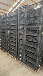 Stapelbak, 600x400x21 mm, euronorm, zwart pp, gebruikt, Zakelijke goederen, Agrarisch | Werktuigen, Ophalen of Verzenden