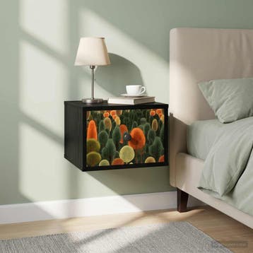 vidaXL Wandkastje ZAANDAM 2 st Zwart eiken 36 x 33 x 25 cm, Minder dan 45 cm, Verzenden, Nieuw, Minder dan 55 cm