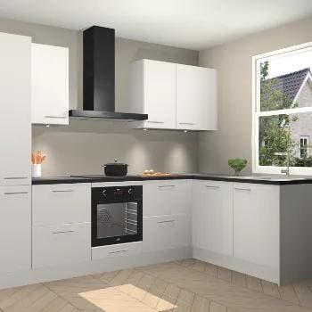 Zijdegrijze keuken Bazel 112839, Verzenden, Nieuw