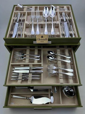 Christofle - Tafelservies voor 12 (127) - Parels -