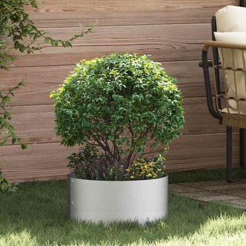 vidaXL Plantenring 5 st Zilver 40 x 40 x 20 cm Roestvrij, Minder dan 30 cm, Verzenden, Minder dan 60 cm, Nieuw