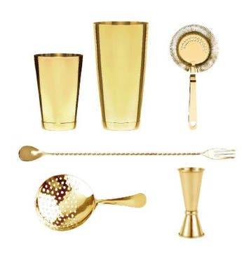 Gouden Cocktail Set | 6 Delig, Verzenden