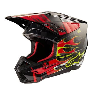 Alpinestars S-M5 Rash Helm Ece 22.06 Donkergrijs Felrood, XXL, Nieuw met kaartje, Overige merken, Heren