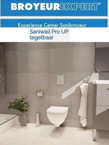Sanibroyeur SANIWALL Pro UP tegelbaar, Doe-het-zelf en Verbouw, Sanitair, Ophalen of Verzenden, Nieuw, Toilet
