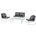 Tuinset loungeset 4-delig tuintafel tuinbank 2x tuinstoel wi, Tuin en Terras, Tuinsets en Loungesets, Verzenden, Nieuw