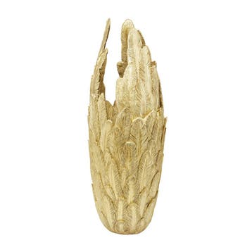 *WOONWINKEL* Kare Design Feathers Gold Gouden Vaas Van Veren, Verzenden, Nieuw