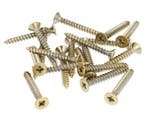 20 stuks Houtschroeven pozidrive 3.7X30 mm PVD goud, Verzenden, Nieuw