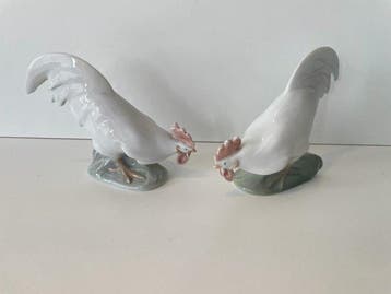 Royal Copenhagen - Figuur - Pair of porcelain rooster