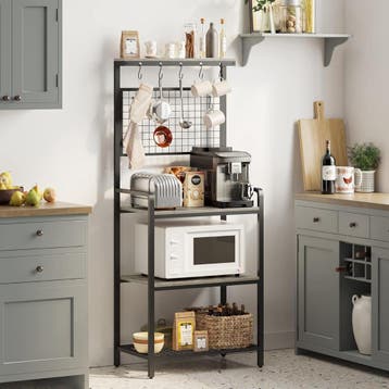 Hoppa! BR01007BGC1 Bakkersrek greige van 59 voor 29 NIEUW, Overige materialen, Nieuw, 60 cm of meer, Rechthoekig