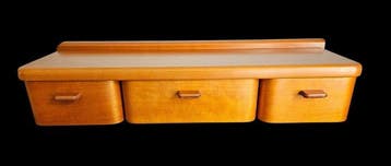 Wandrek - Teak - Wandmeubel
