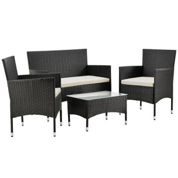 Loungeset Fort Myers - Grijs/Wit, Tuin en Terras, Tuinsets en Loungesets, Verzenden, Nieuw