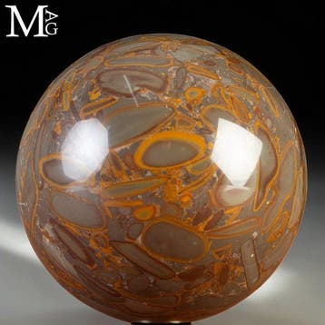 Ajooba Jasper Sphere - Zeer verzamelbare Indiase Ajooba