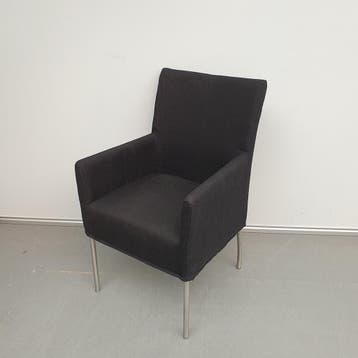 Amide luxe fauteuil vergaderstoel - nieuwe stof zwart - 56 c, Ophalen of Verzenden, Nieuw
