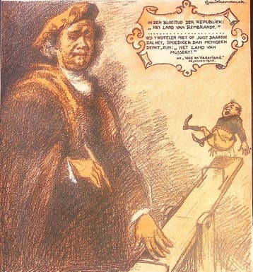 Het land van Mussert op spotprent (lijst optie, Lithos), Verzenden