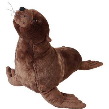 Ravensden zeeleeuw knuffel - pluche - bruin - 40 cm, Verzenden, Nieuw