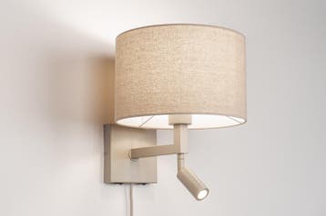 Rietveld Wandlampen - Beige, Zand - Stof, Metaal, Verzenden, Nieuw
