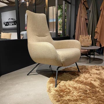 Fauteuil Dutchz 202 - Stof Okergeel - House of Dutchz, Nieuw, 75 tot 100 cm, Ophalen of Verzenden, Modern