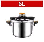 RVS snelkookpan inductie gas met 1 hand sluiting, Verzenden, Nieuw in verpakking